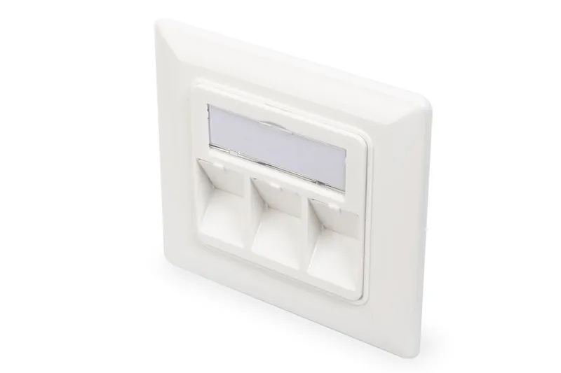 Digitus Scatola Di Derivazione Vuota Per Modulo Keystone Telaio 80 X 80 Mm + Piastra Centrale 50 X 50 Mm