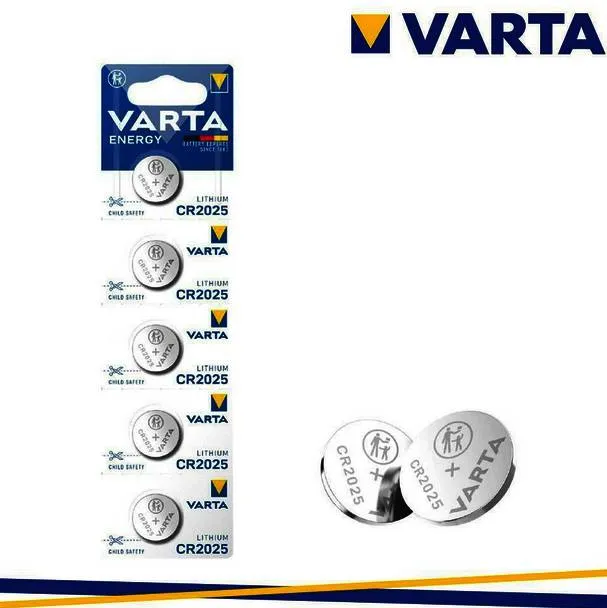 Batterie al Litio Varta CR2025 3Volt Energy Blister da 5 pezzi