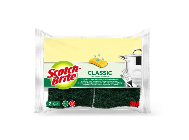 Scotch-Brite Classic 2-Pack Pagliette da cucina - Cellulosa - Verde scuro
