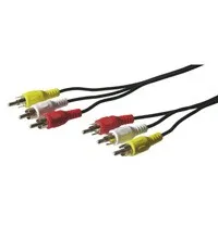 Cavo Audio Video 3 Connettori Rca Maschio/Maschio (2Xaudio 1Xvideo) Mt. 10