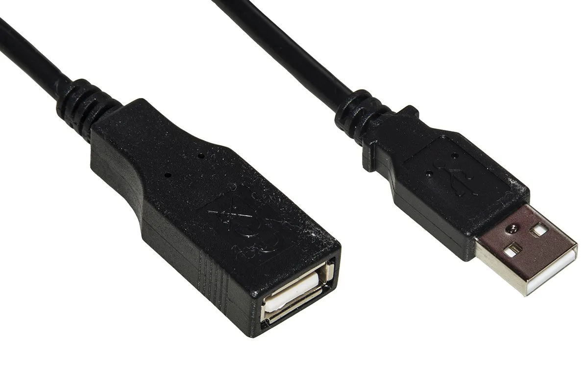 Cavo Usb 2.0 Maschio/Femmina Rame Connettore Femmina Isolato Mt 2