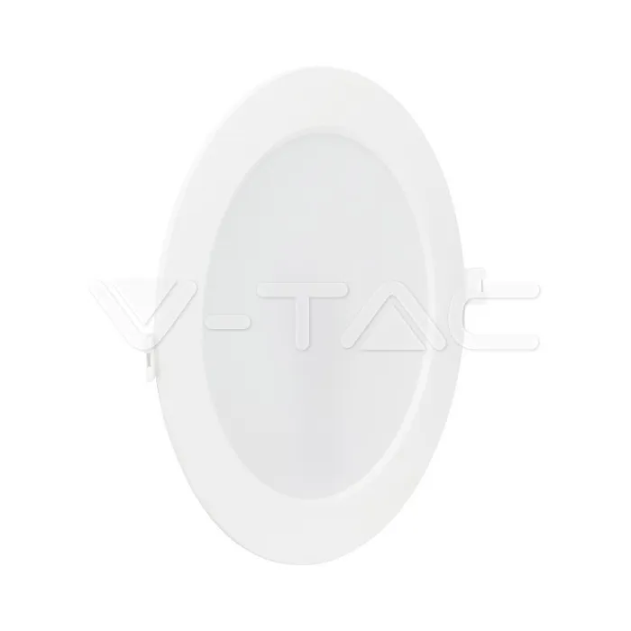 V-TAC PRO Mini Pannello LED 12W Chip Samsung Montaggio ad Incasso Rotondo Colore Bianco 3000K