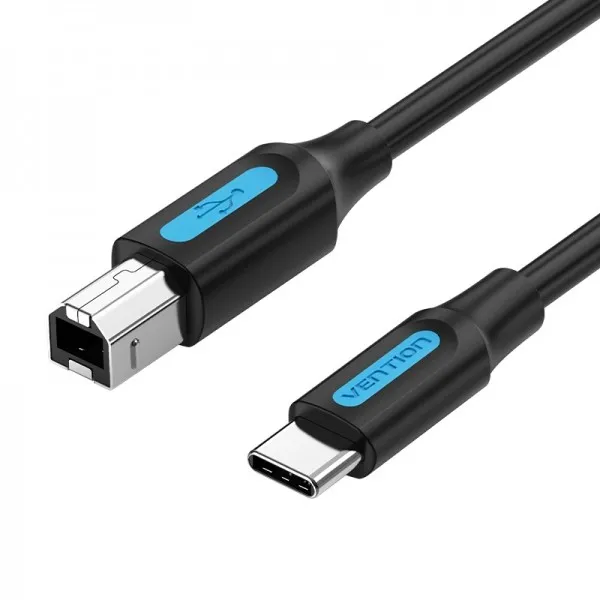 Cavo per stampante Vention USB-C 2.0 a B - 2 m 2 A - Nero