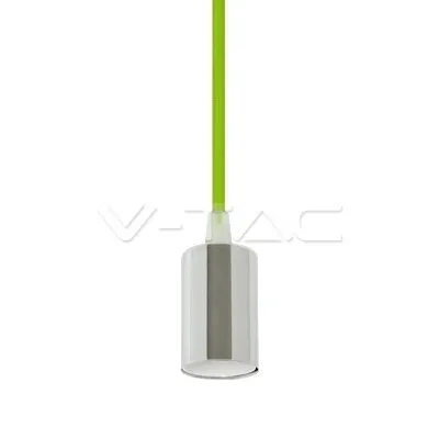 V-TAC VT-7338 Lampadario a sospensione in metallo con portalampada per lampadine E27 - Colore cavo verde - SKU 3785