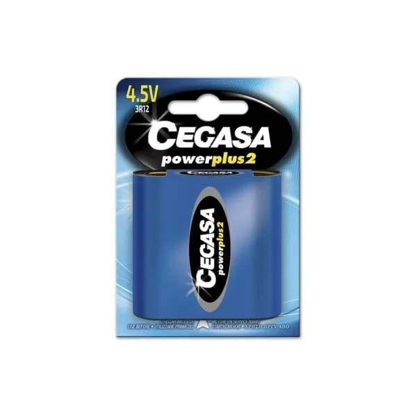 Cegasa Power Plus 2 confezioni da 1 batteria 3R12 45 V - Batteria salina per dispositivi a bassa potenza