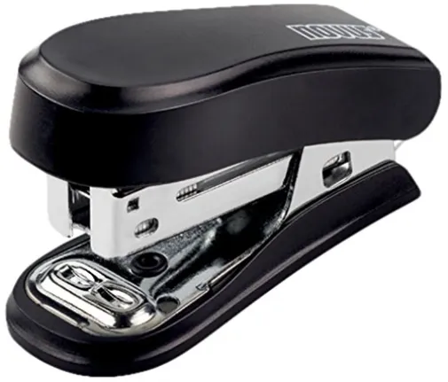 Cucitrice compatta Novus Mini - Fino a 12 fogli - Pinzatura chiusa e aperta - Include 320 punti metallici - Colore nero