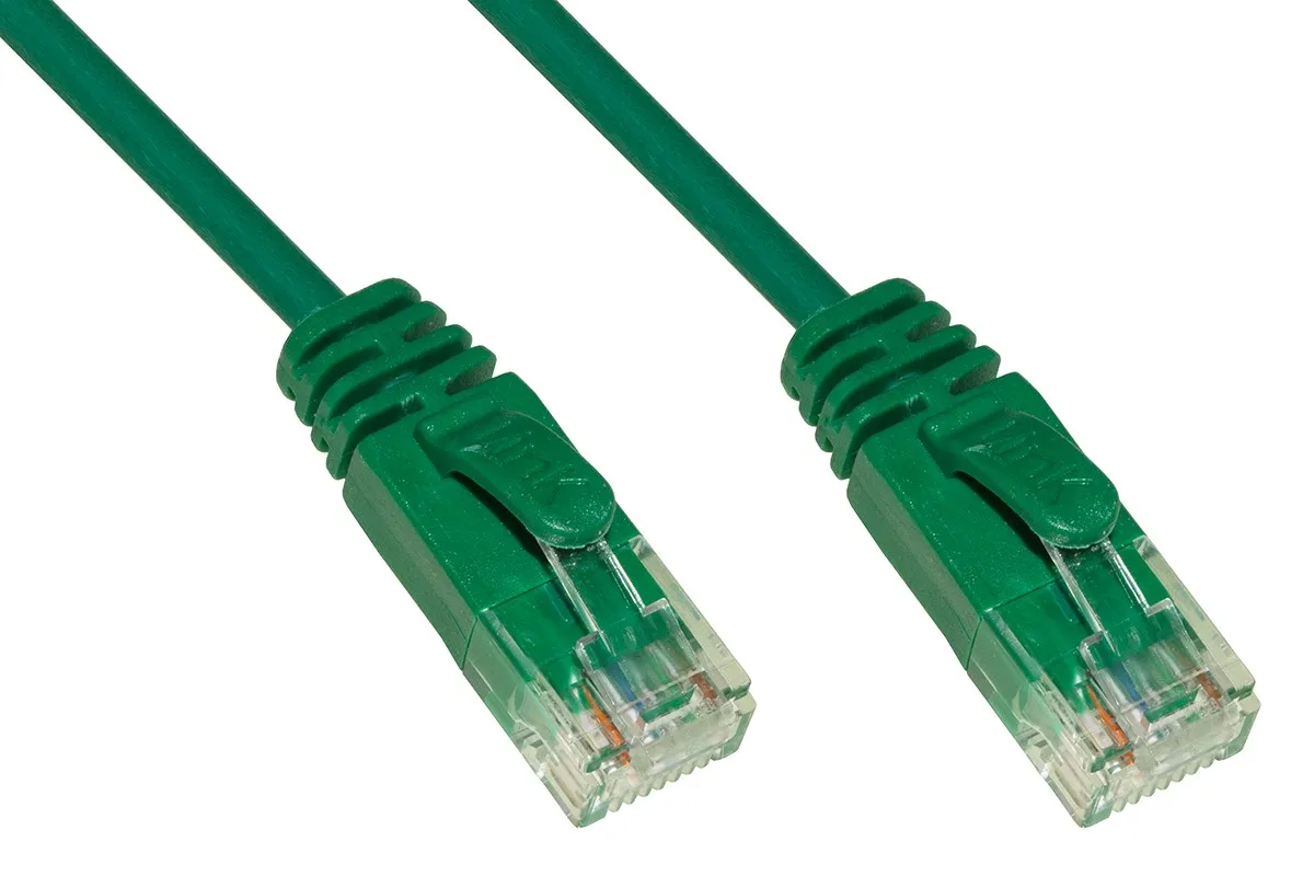 Cavo Rete Categoria 6 Non Schermato Utp Colore Verde Halogenfree Mt 15 Slim