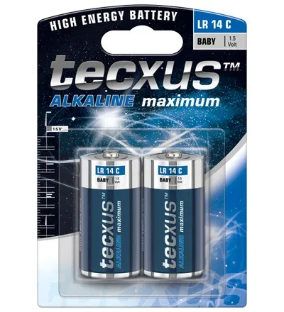 Batterie Alcaline 1.5 Volt Lr14 Mezzatorcia Blister 2 Pz.