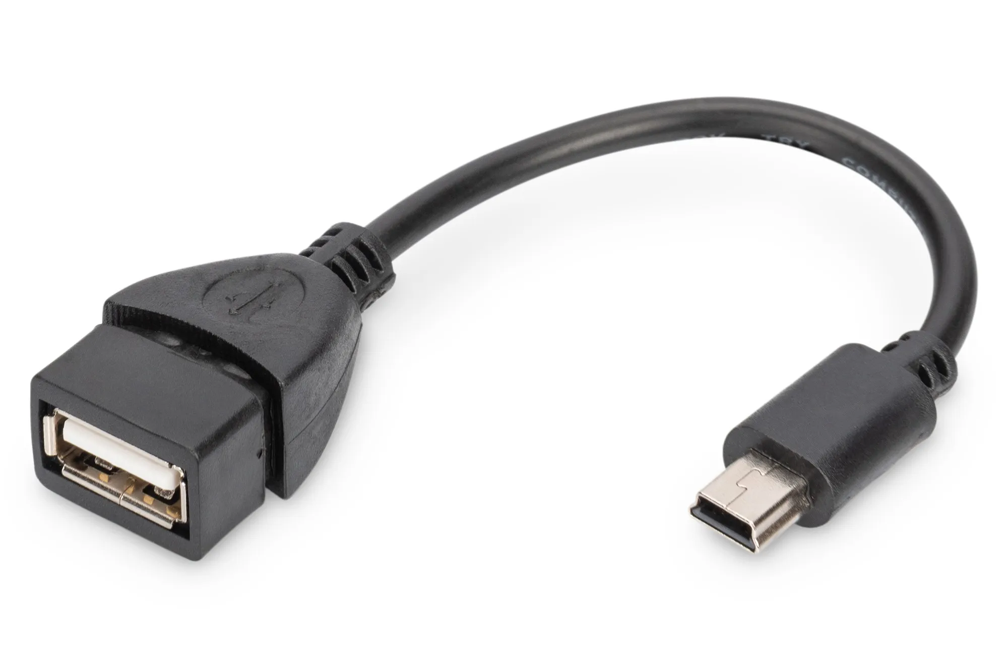 Cavo Adattatore Usb 2.0 Otg Connettori Mini Usb B Maschio - Usb A Femmina 20 Cm