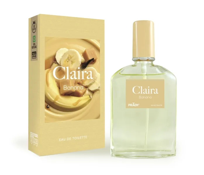 Prady Claira Banana colonia unisex - Flacone da 90 ml - Flacone spray