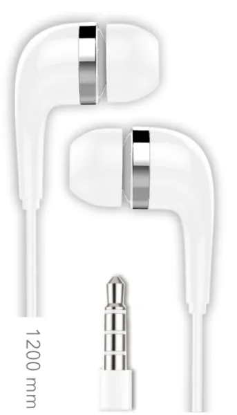 Cuffie TechOneTech BSK con microfono integrato - Connessione jack da 35 mm - Assistente vocale - Cavo da 120 m - Colore bianco