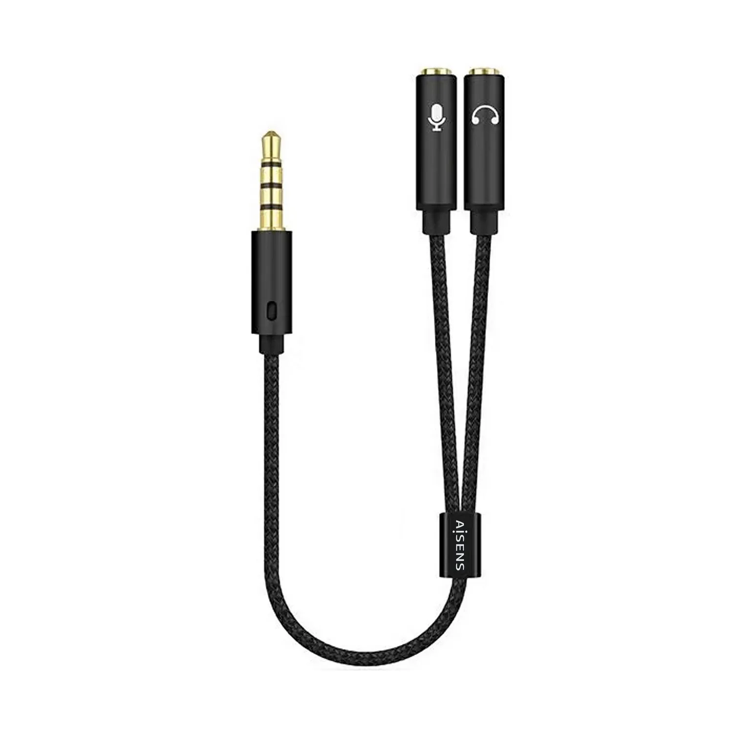 AISENS A128-0416 cavo audio 025 m 3.5mm 2 x 3.5mm Nero