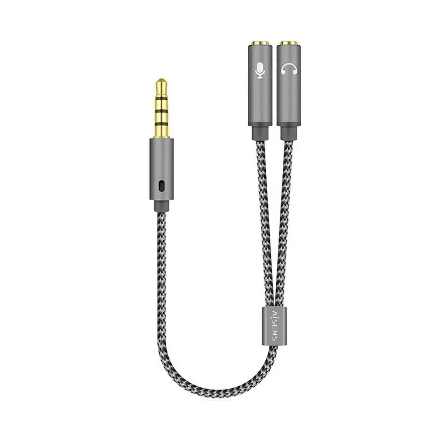 AISENS A128-0415 cavo audio 025 m 3.5mm 2 x 3.5mm Grigio