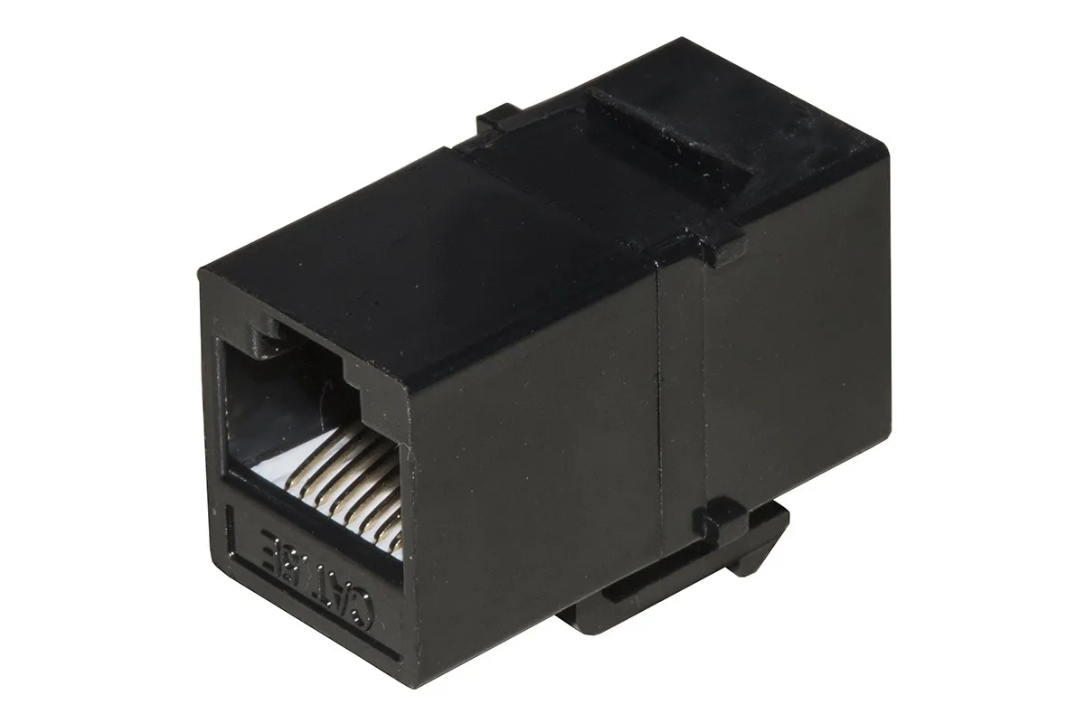 Adattatore Passante 2X8 Poli Rj45 Utp Non Schermato Cat.5E Con Ganci Per Pannelli