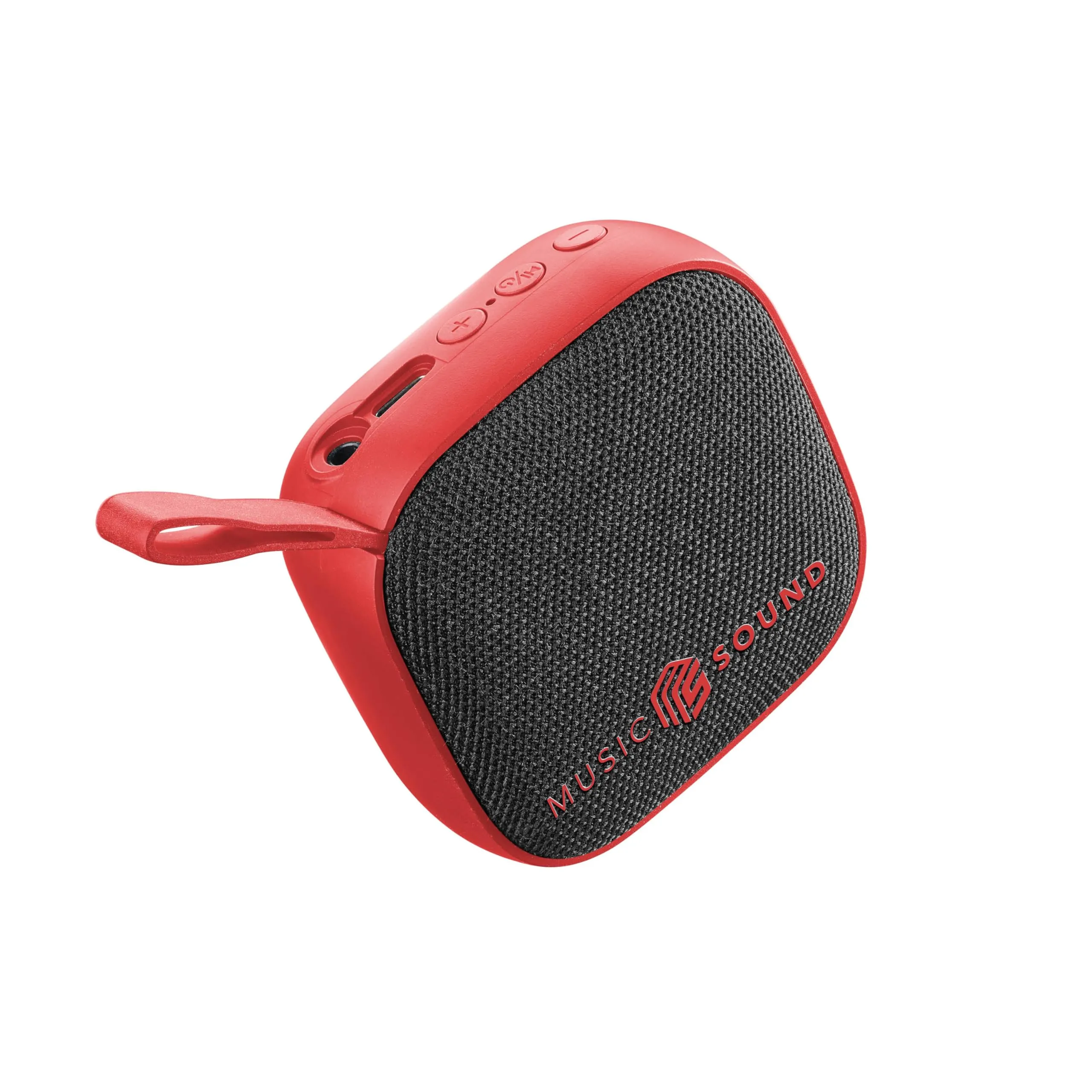 Music Sound - MINI - Speaker Bluetooth - Potenza 3 WATT - Play Time 4 ore - Compatto e portatile - Finiture in tessuto morbido e colorato - Rosso