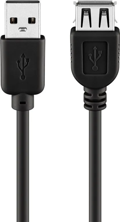 Cavo Prolunga Usb 2.0 Connettori A-A Maschio/Femmina - Mt. 030 Colore Nero