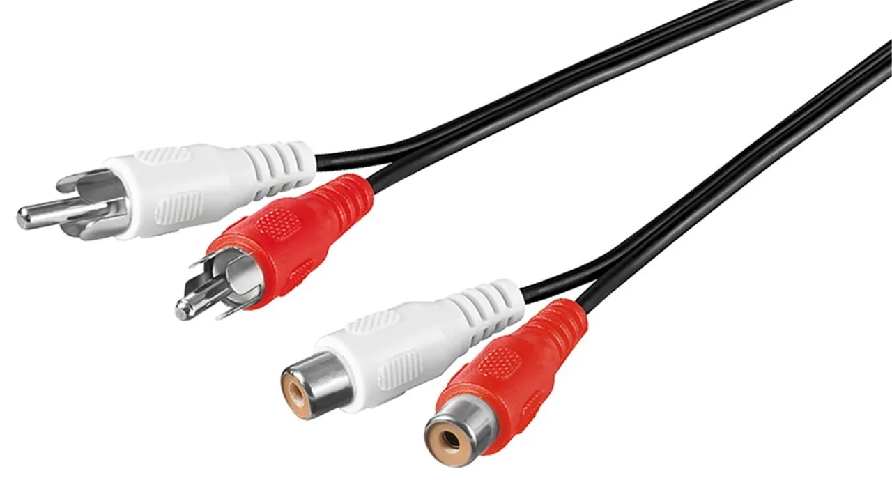 Cavo Audio Video 2 Connettori Rca Maschio/Femmina Mt. 150