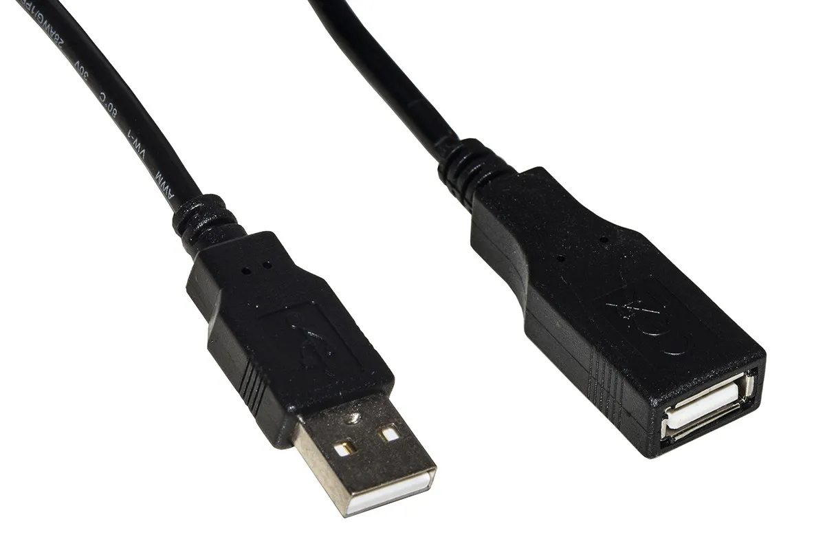 Cavo Usb 2.0 Maschio/Femmina Rame Connettore Femmina Isolato Mt 05