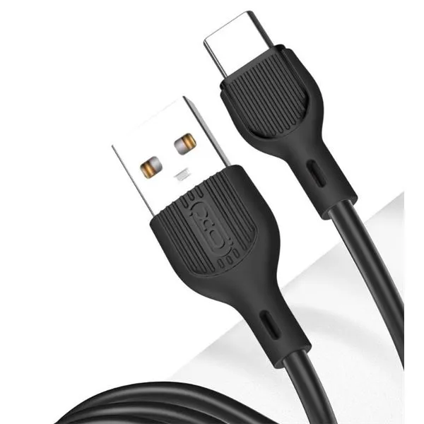 Cavo XO NB200TC2 da USB-A maschio a USB-C - Ricarica ad alta velocità e trasferimento dati - 21 A - 2 m - Nero