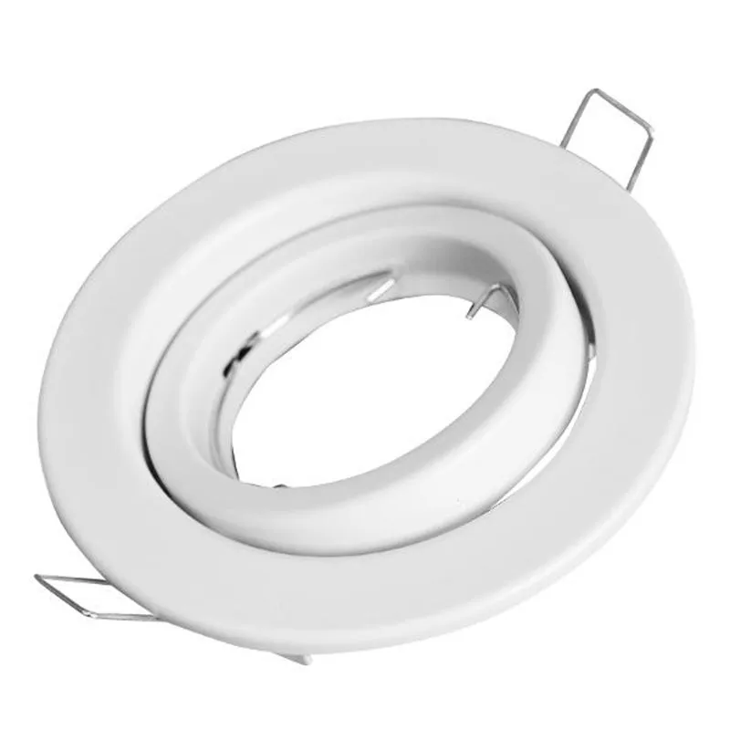 V-TAC VT-7227 Portafaretto orientabile rotondo da incasso per lampadine GU10 e GU5.3 - SKU 3469