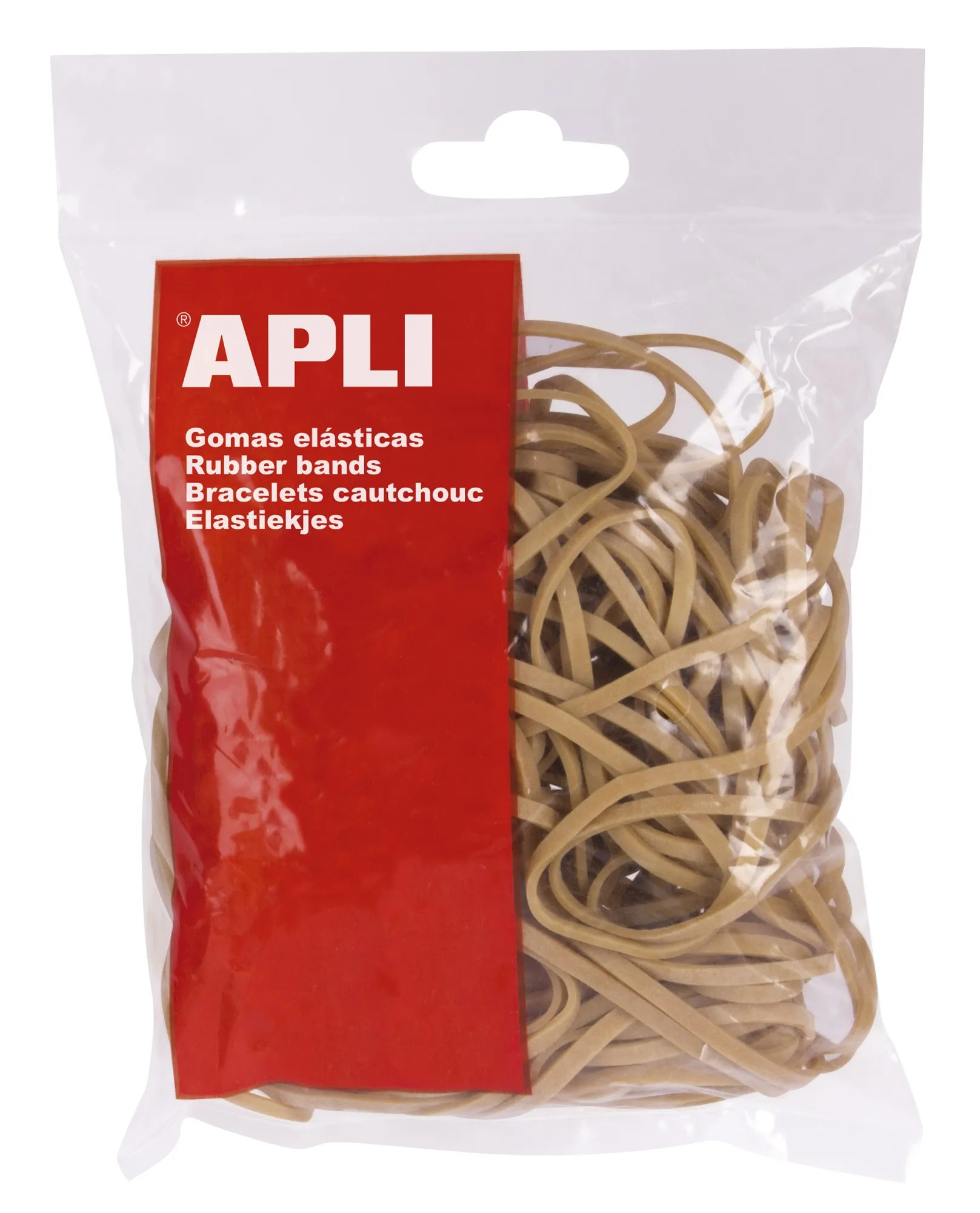 Fasce Elastiche Apli Ø 120 x 5mm - Contenuto 100g - Grande Elasticità e Resistenza - 70% Gomma Naturale