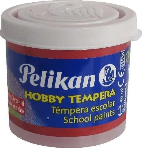 Tempera Pelikan School flacone da 40 ml - Facile da usare - Ideale per attività scolastiche - Colore vermiglio