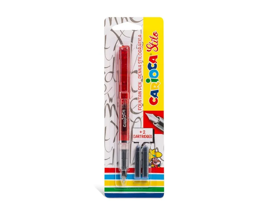 Carioca Stilo penna stilografica Sistema di riempimento della cartuccia Blu Trasparente 1 pz