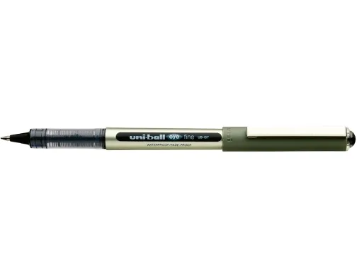 Penna a inchiostro liquido Uni-ball Eye Fine UB-157E - Penna a sfera da 07 mm - Inchiostro resistente all'acqua e alla luce - Sistema di controllo dell'inchiostro - Nero