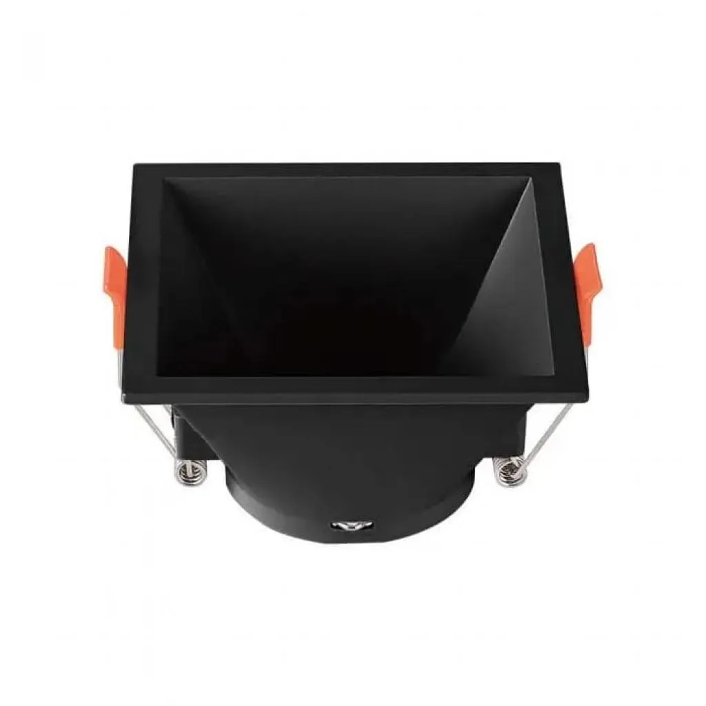 V-TAC Portafaretto LED da Incasso Quadrato GU10 con Sezione Quadrata Colore Nero
