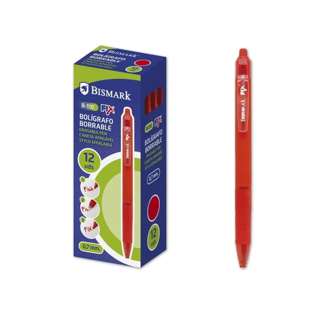Bismark 330217 penna a sfera Rosso Penna a sfera retrattile a clip Medio 1 pz