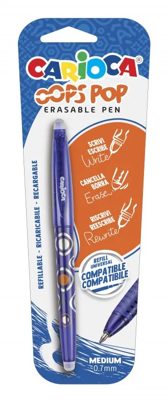 Carioca 41044/02 penna gel Penna in gel con cappuccio Nero 1 pz