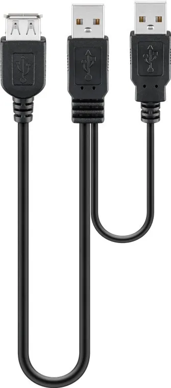 Cavo Splitter Alimentazione Usb 2.0 Connettori 2Xa Maschio - 1Xa Femmina