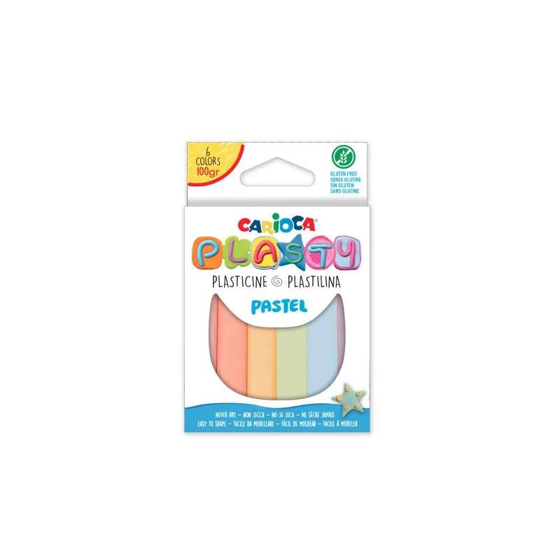 Carioca 42174 composto per ceramica e modellazione Pasta modellabile 100 g Multicolore