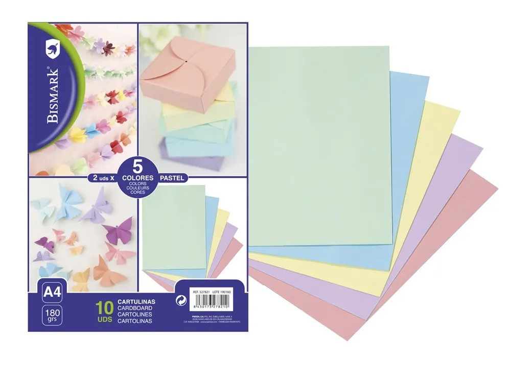 Bismark 327821 cartoncino e carta da zucchero 180 g/m² 10 fogli