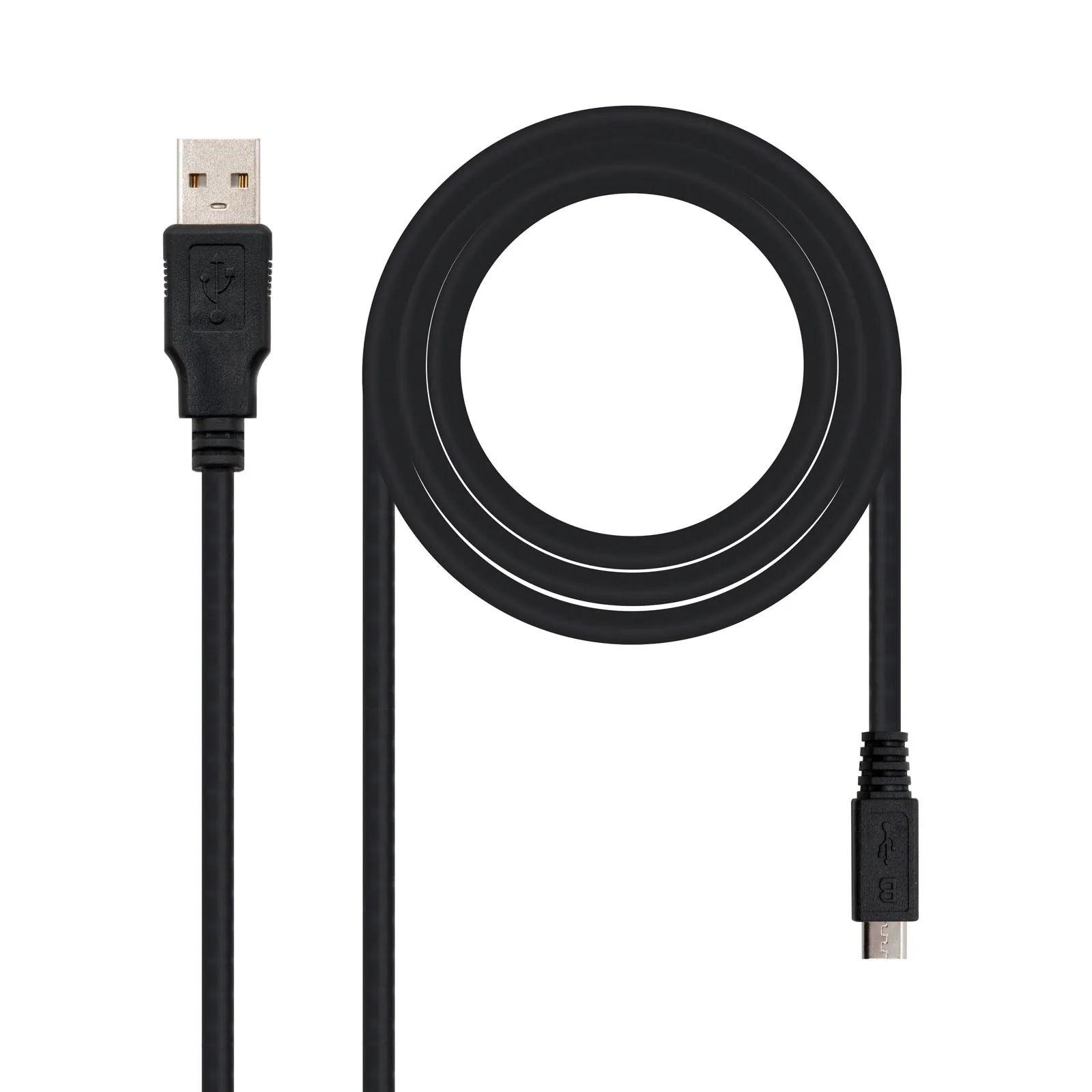 Nanocable 10.01.0500 cavo USB 08 m USB 2.0 USB A Micro-USB B Nero