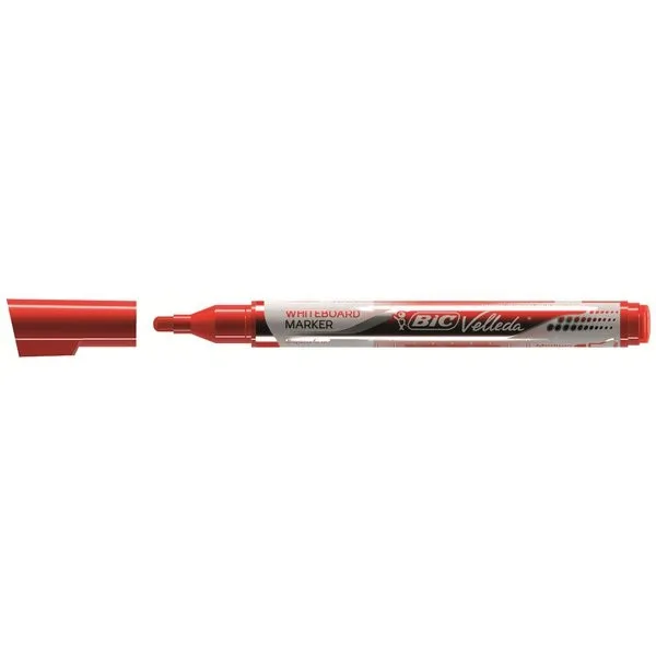 Pennarello Bic Velleda Tank Whiteboard - Linea 23 mm - Punta ogivale - Inchiostro a base alcolica - Cancellazione ottimale - Colore rosso