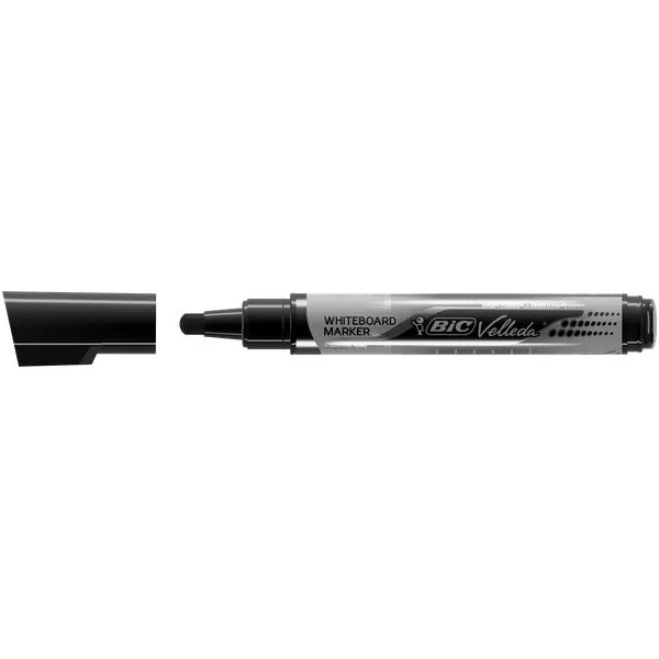Pennarello Bic Velleda Tank Whiteboard - Linea 23 mm - Punta ogivale - Inchiostro a base di alcol - Cancellabilità ottimale - Colore nero