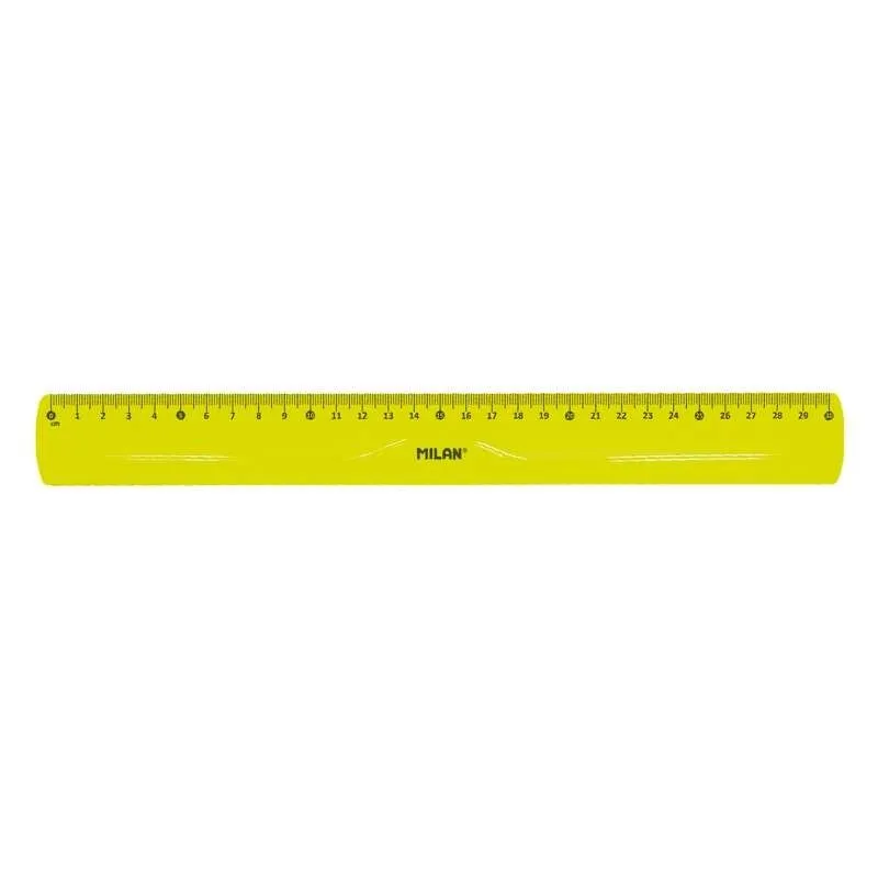 Righello Milan flessibile e resistente - Lunghezza 30 cm - Colore giallo traslucido