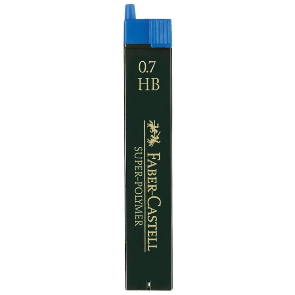 Faber-Castell 9067 Confezione da 12 Mine in Super-Polimero per Portamine 07 HB - Resistenti e Lisce
