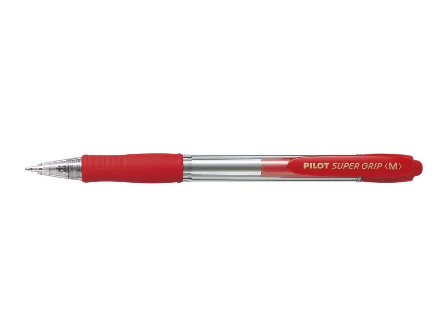 Pilot Super Grip Medium Rosso Penna a sfera retrattile a clip Medio 1 pz