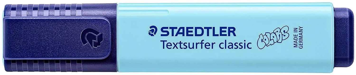Staedtler Textsurfer Classic 364 Pennarello fluorescente vintage - Punta a scalpello - Linea tra 1 - 5 mm - Inchiostro a base d acqua - Colore azzurro