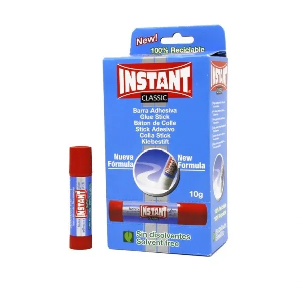 Colla stick Instant Classic 10 g - Adatta ai bambini e/o per uso domestico - Lavabile - Senza solventi