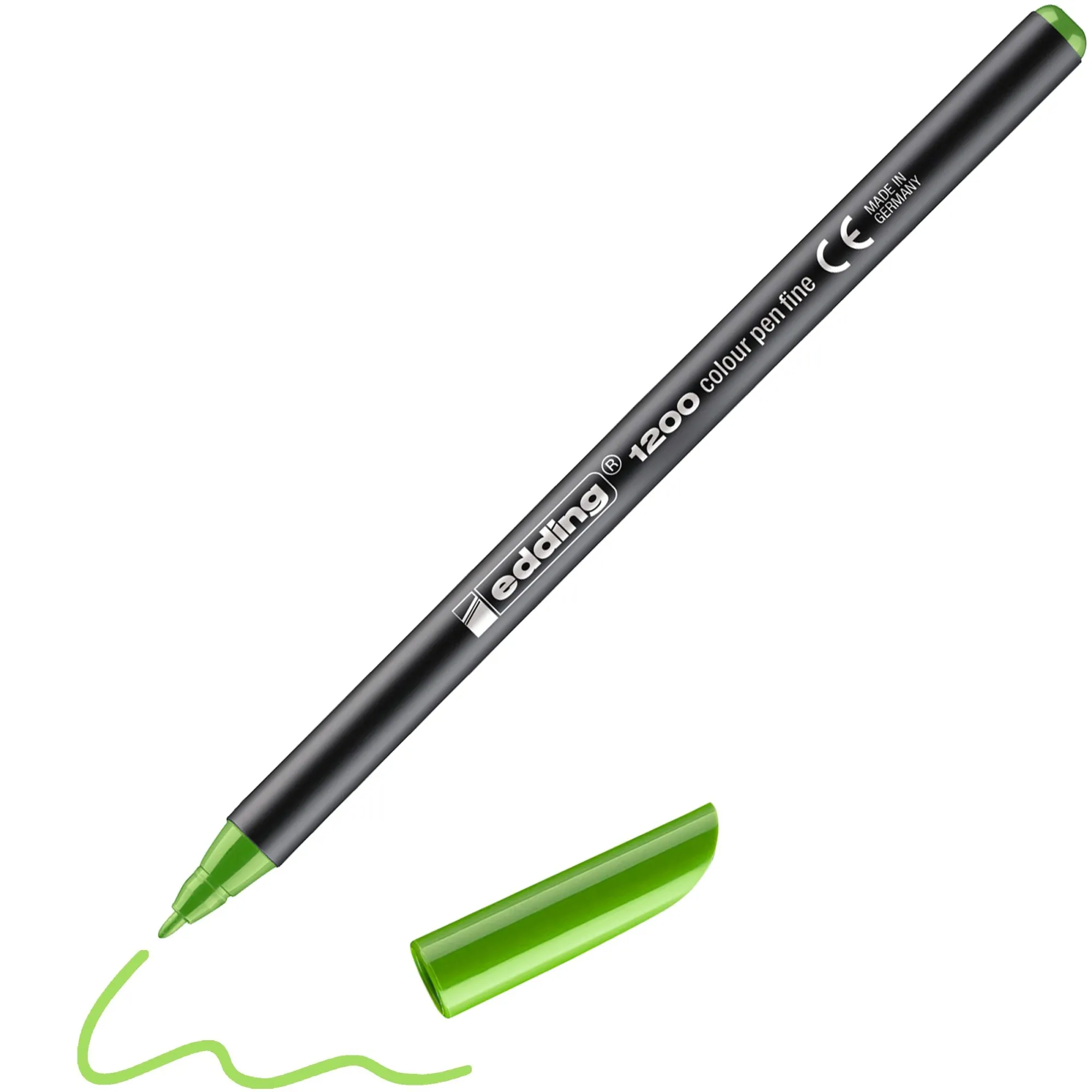 Pennarello Edding 1200 - Punta tonda - Linea 1mm - Inchiostro a base d acqua - Colore verde neon