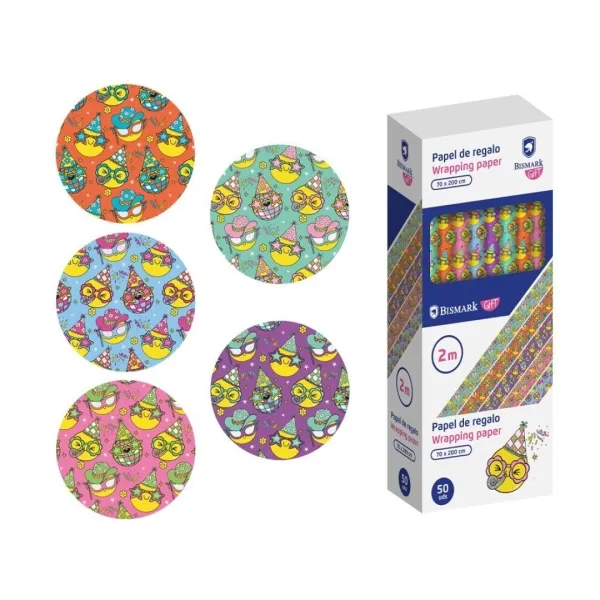 Carta da regalo Bismark con emoji - Dimensioni: 70 cm x 200 cm - 5 diversi design