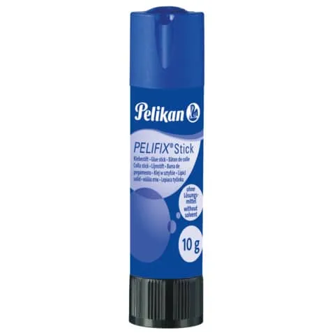 Colla stick Pelikan Pelifix 10 g - Ideale per carta cartone fotografie ecc... - Apertura facile
