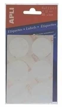 APLI Circular labels 5 sheets 8 x 8mm Red etichetta autoadesiva Rosso 288 pz