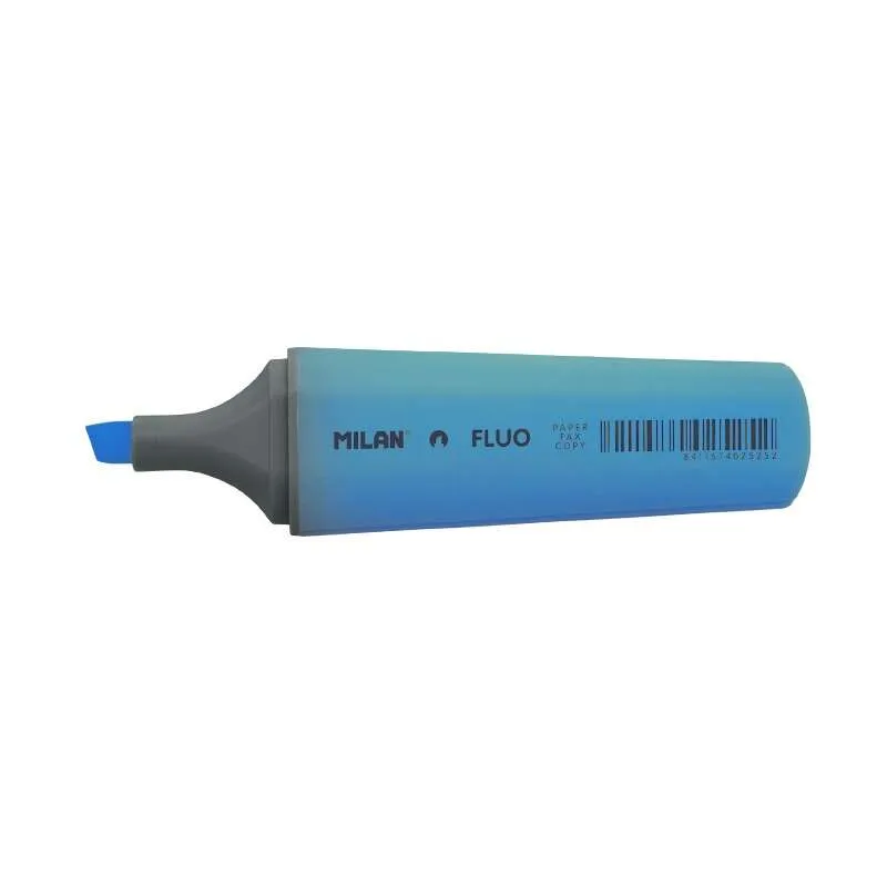 Pennarello fluorescente Milan - Punta a scalpello 1 - 48 mm - Blu