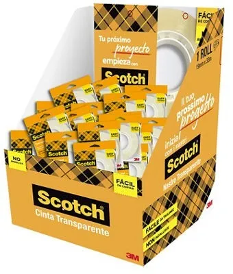 Nastro adesivo Scotch 508 19 mm x 33 m - Facile da tagliare - Trasparente