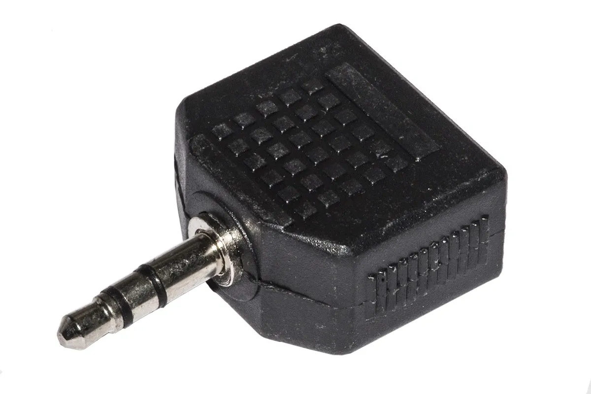Adattatore Audio Stereo 35 Mm Maschio - 2 X 35 Mm Femmina