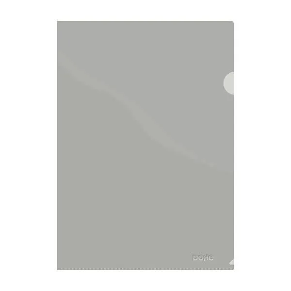 Cartella portadocumenti Dohe Premium Thumb formato A4 - 210x297 mm - Realizzata in polipropilene traslucido da 180 micron - Grigio